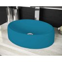Ver imagem 2 de Cuba De Apoio Para Banheiro Toleato Oval Luzza 39Cm Turquesa