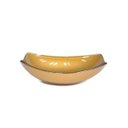 Ver imagem 1 de Cuba De Vidro Oval Chanfrada 46Cm Dourado Real