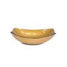 Cuba De Vidro Oval Chanfrada 46Cm Dourado Real - 1