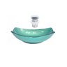 Cuba De Vidro Oval Chanfrada 51Cm Verde + Valvula Click - 1