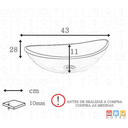 Ver imagem 6 de Cuba Canoa 430 x280mm Vermelha 10 mm