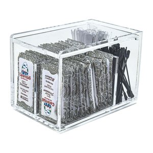 Organizador Acrílico Sachês De Açúcar, Adoçante e Mexedores Centauri Acrílicos ORG-SC