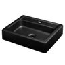 Cuba De Apoio Com Pia Retangular (Preta Fosca) - 1