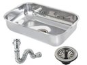 Ver imagem 1 de Cuba Para Cozinha Alto Brilho De Sobrepor 46X30X11 - Kit 05