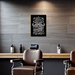 Placa Mdf Barbearia Rústica Decorativa Parede Tam A4 Br10 - 1