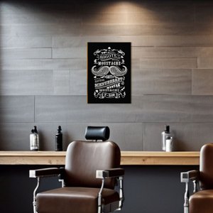 Placa Mdf Barbearia Rústica Decorativa Parede Tam A4 Br10