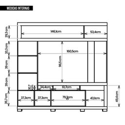 Estante Home Bambam Para TV até 65 Polegadas Marrom Caemmun - 7