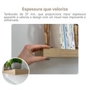 Ver mais imagens de Prateleira Suspensa para Parede Suporte Invisível 67x17cm Tamburato Marrom Carvalho