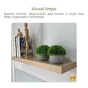 Ver imagem 7 de Prateleira Suspensa para Parede Suporte Invisível 67x17cm Tamburato Artany