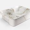 Cuba De Louça Semi Encaixe Retangular 48 Cm Sicília Mármore - 3