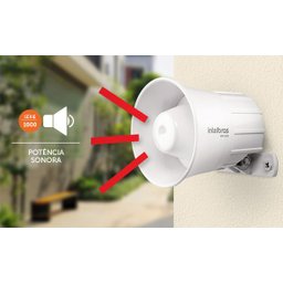 Sirene Para Alarme Inteligente Sistema De Segurança Intelbras Sir 1000 Alta Potência Som 105 Db Bran - 8