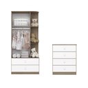 Ver imagem 3 de Quarto de Bebê com Cômoda e Guarda Roupas Labirinto Henn