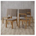 Ver imagem 1 de Cadeira para Mesa de Jantar Ambiente Milla Kit 4 Peças Nature Marrom Amêndoa - Henn