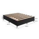 Ver imagem 4 de Base Cama Casal Box 1,40 Desmontada na Caixa - Embalagem Compacta Preta