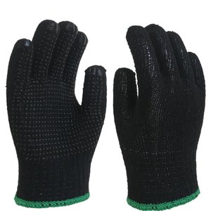 12 Pares Luvas de Algodão Preta C/ Pigmento - Ldi Safety