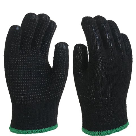 12 Pares Luvas de Algodão Preta C/ Pigmento - Ldi Safety