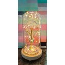Ver imagem 2 de Luminária Galáxia Luzes de Fada Redoma de vidro e base de madeira - G (28 cm de altura por 13 cm de 