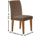 Ver imagem 4 de Conjunto Mesa de Jantar 180cm com 6 Cadeiras Estofadas Multimóveis Crrft-CON051 Madeirado/