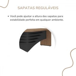 Mesa para Escritório Diretor Nogal/preto 6129 - Artany Móveis - 4