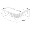 Ver imagem 3 de Mesa para Escritório Diretor Nogal/preto 6129 - Artany Móveis