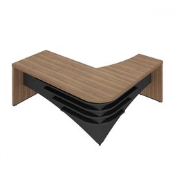 Mesa para Escritório Diretor Nogal/preto 6129 - Artany Móveis - 1