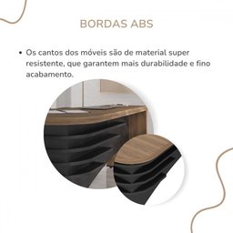 Mesa para Escritório Diretor Nogal/preto 6129 - Artany Móveis - 5