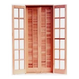 Porta Balcão de Madeira Maciça Abrir/abrir 2,10(a)x1,20(l) com Ferragens - 2