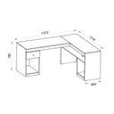 Ver imagem 4 de Mesa de Computador Nilo c/ 1 Porta e 1 Gaveta Branco - Caemmun