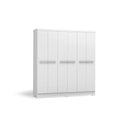 Ver imagem 2 de Guarda-roupa Casal 6 Portas 2 Gavetas Internas E530 Kappesberg Branco