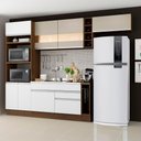 Ver imagem 1 de Armário de Cozinha Completa 290cm Branco/Crema Safira Madesa 03