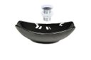 Ver imagem 1 de Cuba De Vidro Oval Chanfrada 51Cm Preta + Valvula Click