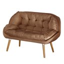 Ver imagem 2 de Namoradeira Sênior Decorativa P Recepção Consultório Suede:terracota Suede