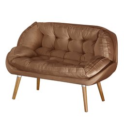 Namoradeira Sênior Decorativa P Recepção Consultório Suede:terracota Suede - 2