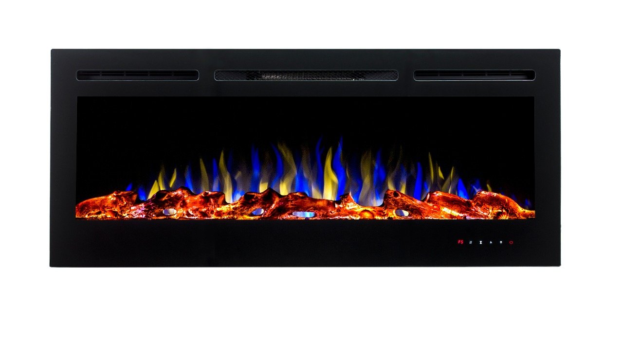 Lareira Eletrica, Tela 55", Tensao 127v, Frequencia 60hz, Potencia 1500w, Ipxo, Classe I - Cor Preta