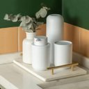 Ver imagem 4 de Porta Sabonete Líquido Bold Branco Fosco Dispenser Sabonete 300ml Banheiro ou