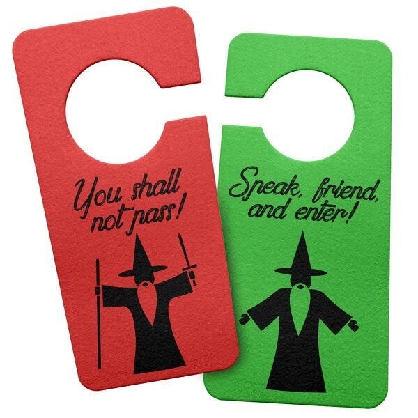 Aviso De Porta Ecológico You Shall Not Pass - 1