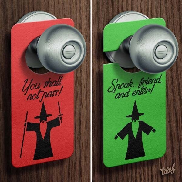 Aviso De Porta Ecológico You Shall Not Pass - 3