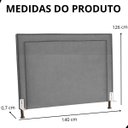 Ver imagem 6 de Cabeceira de Cama Box Estofada 140 Cm Casal Viviane Suede