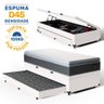 Cama Box Baú com Colchão de Espuma D45 Pillow Top Fort Comfort + Auxiliar Unique Solteiro 88cm - 2