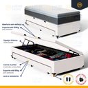 Ver imagem 3 de Cama Box Baú com Colchão de Espuma D45 Pillow Top Fort Comfort + Auxiliar Unique Solteiro 88cm