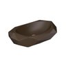 Cuba de Apoio Facetada 565x345mm Marrom Fosco L.1093.22 Deca - 1