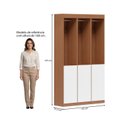 Ver imagem 3 de Guarda-Roupa 3 Módulos Roupeiro Closet Sapateira 1 Porta Branco Versatille Yescasa