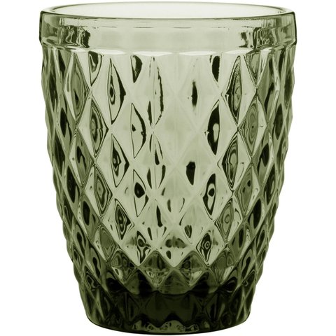COPO ÁGUA 10x8x8cm 270ml VIDRO VERDE 6PÇ NH