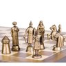 Peças Jogo Xadrez Tema Cruzadas em Metal Zinco Fundido e Envelh - 7