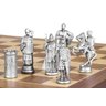 Peças Jogo Xadrez Tema Cruzadas em Metal Zinco Fundido e Envelh - 6