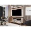 Ver imagem 2 de Rack Malbec Ripado com Painel para Tv até 54 Polegadas Vivare 1.36 Off White/freijó - Giga Móveis