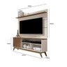 Rack Malbec Ripado com Painel para Tv até 54 Polegadas Vivare 1.36 Off White/freijó - Giga Móveis - 3