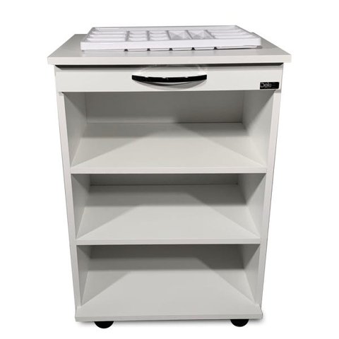 Deki Móveis Clínicos - Carrinho Auxiliar 3 Nichos com Rodinhas