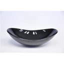 Ver imagem 1 de Cuba de vidro preta oval canoa big 56,5x37x18x8cm