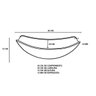 Cuba De Vidro Oval Chanfrada 46Cm Branca Valvula Torneira - 4